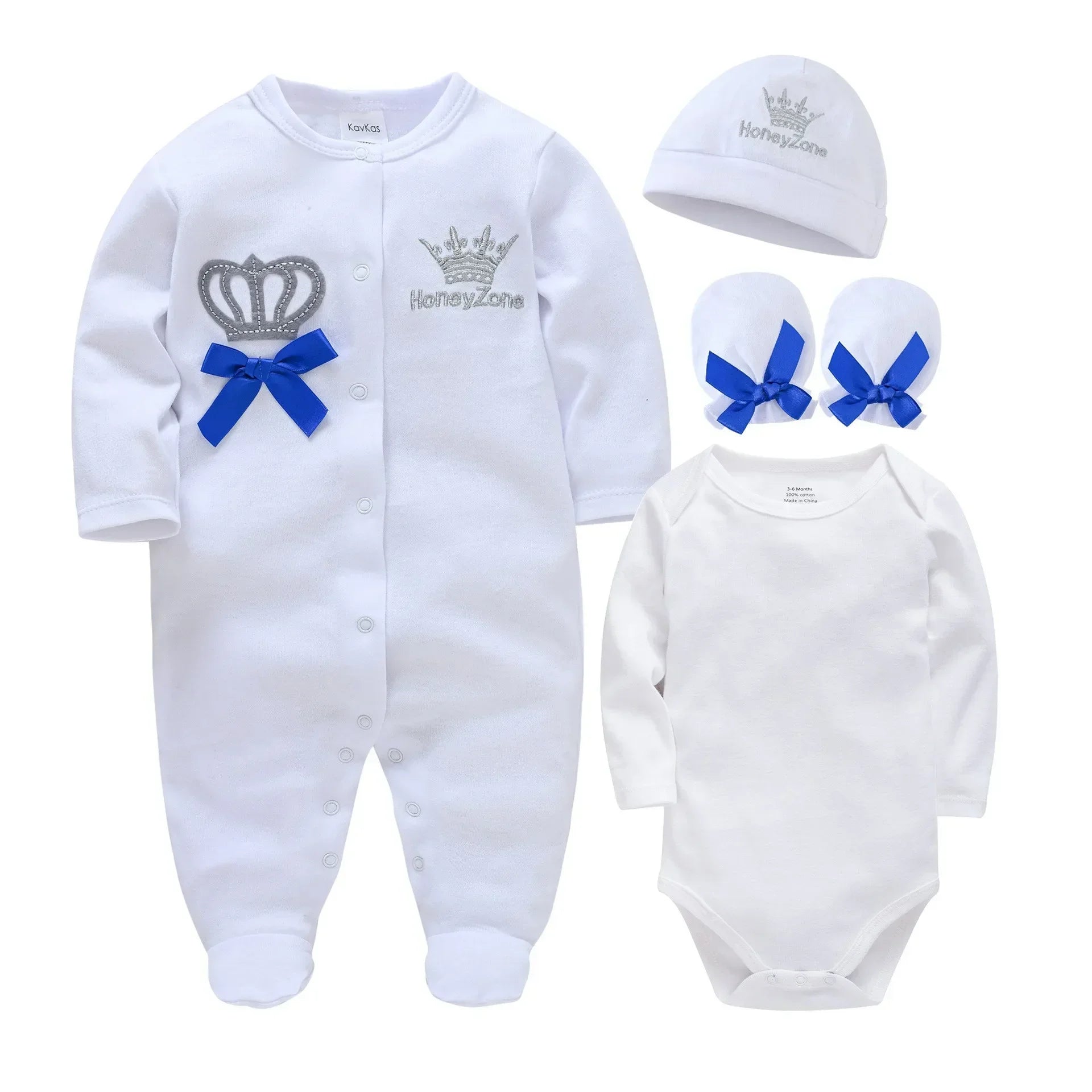 100% coton nouveau-né automne et hiver barboteuses à manches longues ensemble 0-12M bébé vêtements ensemble body une pièce hiver bébé vêtements