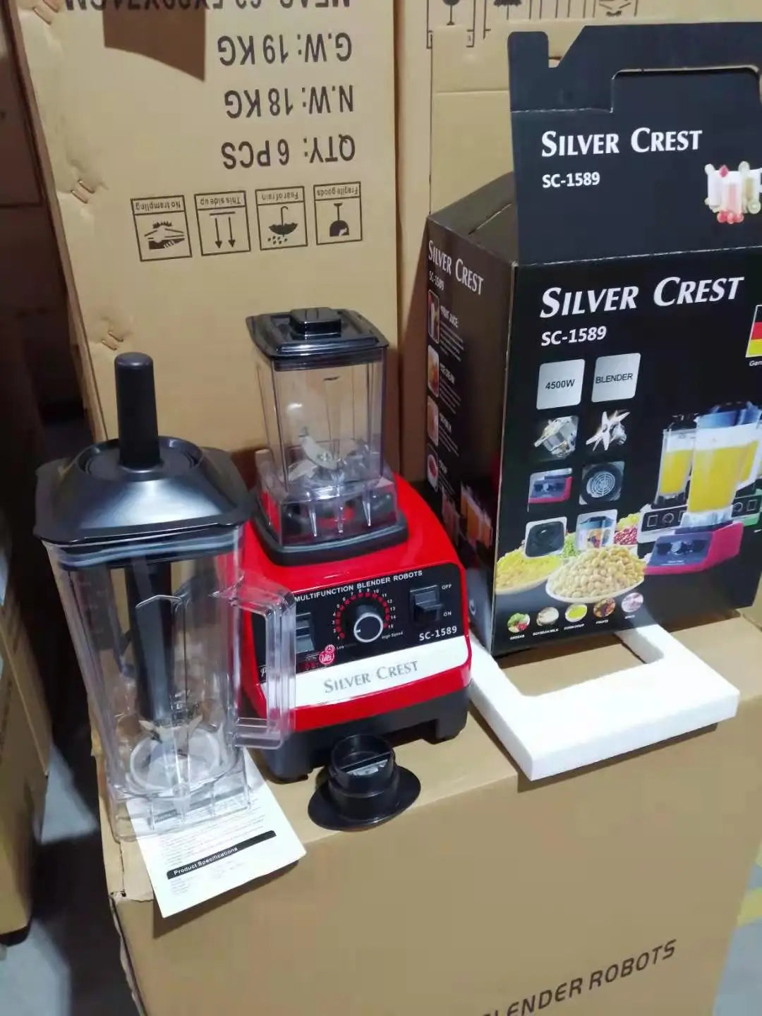 SILVER CREST-Mélangeur grande puissance 2 en 1, 4500W, avec 2 tasses, pour bébé, à usage domestique
