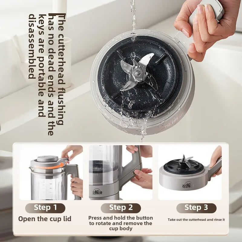 Mélangeurs haute vitesse à faible bruit 220V pour la maison, capacité de 1,75l, fréquence Variable, écran de commande tactile léger, nettoyage automatique