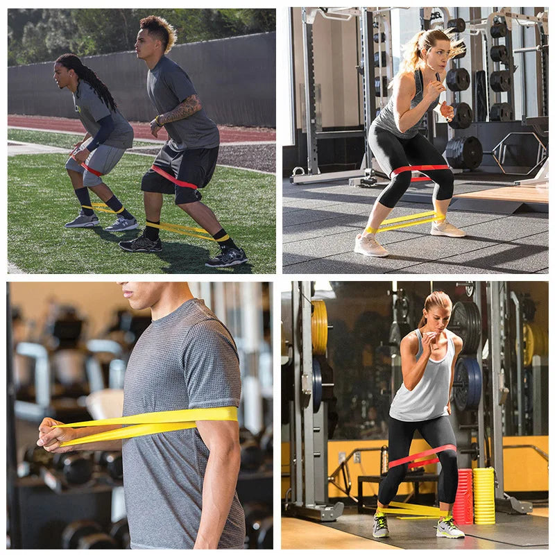 Bandes de résistance TPE, ensemble de Fitness, bandes à boucle en caoutchouc, entraînement de force, extenseur, équipement de gymnastique de Yoga, boucle en caoutchouc élastique