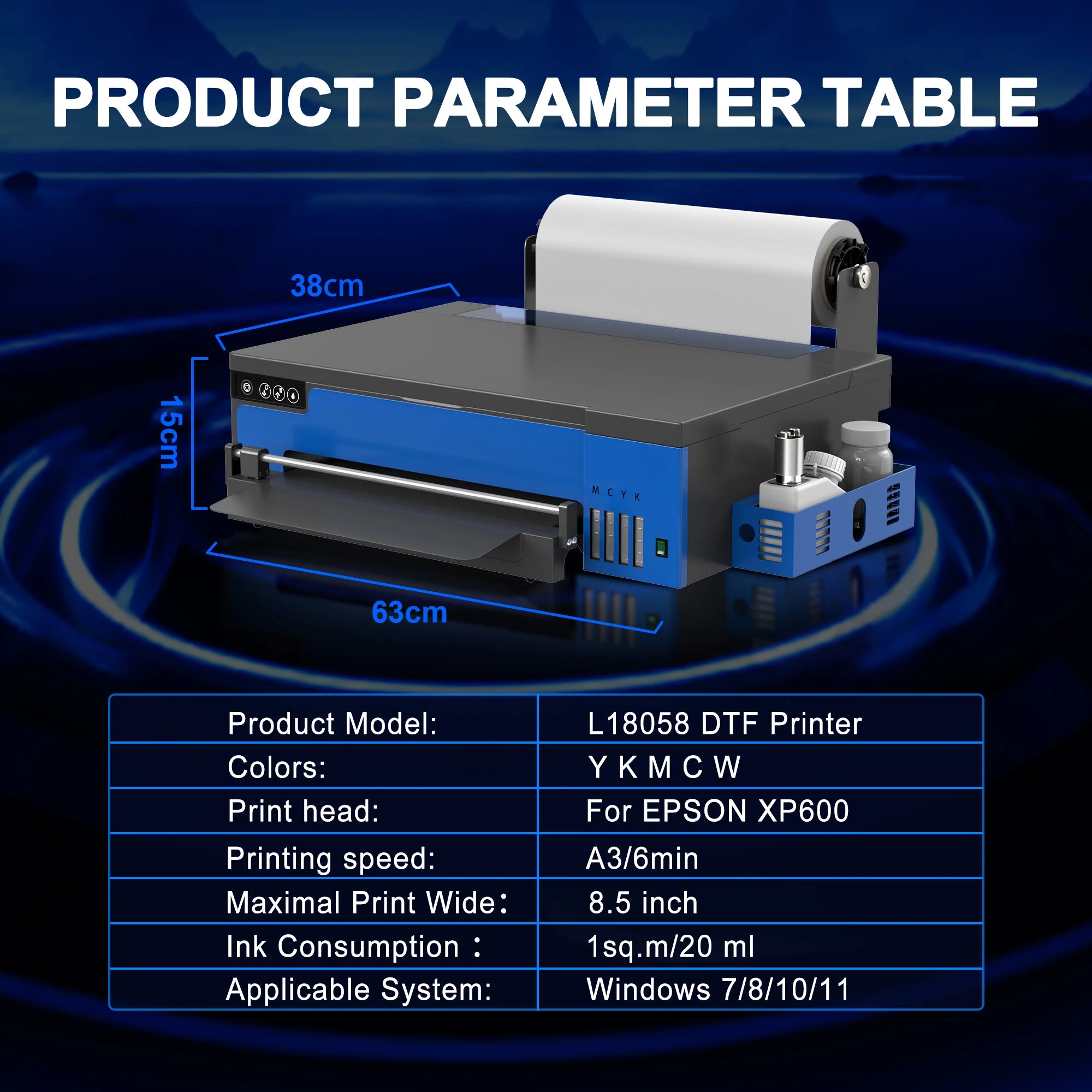 Imprimante A3 XP600 DTF, Machine d'impression par transfert Direct sur Film, impresora dtf a3 avec rouleau d'alimentation, imprimante de t-shirts pour tous les textiles