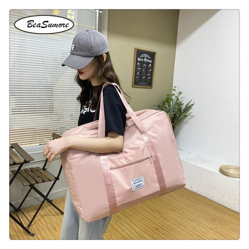 Sacs de voyage pliants de grande capacité, fourre-tout étanche, sac à main de voyage, sac de sport, rangement de Yoga, sac à bandoulière pour femmes et hommes