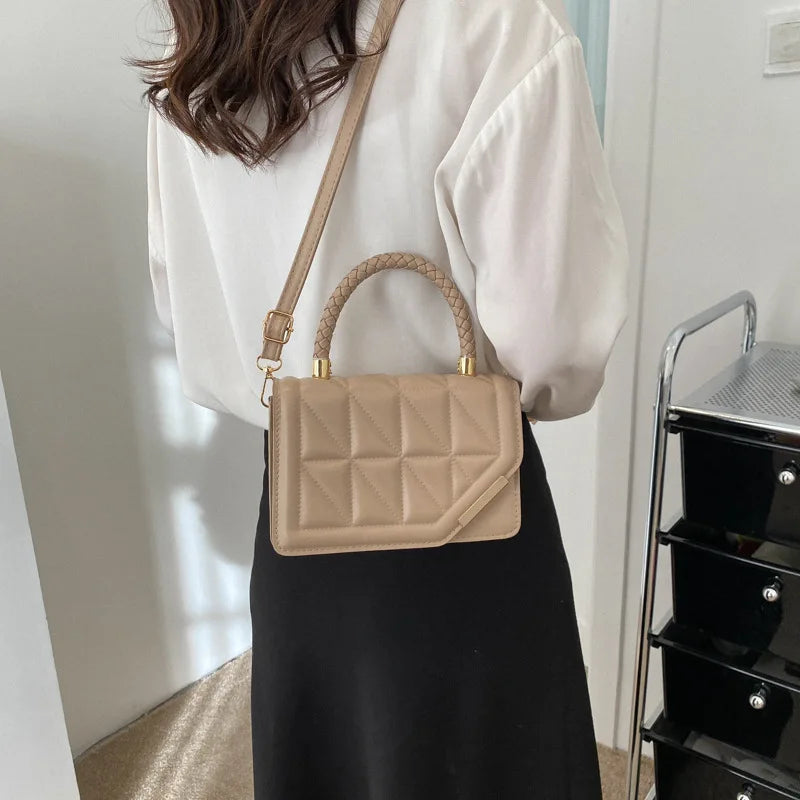 Sac à bandoulière en cuir PU à carreaux pour femmes, sacs à main de styliste, nouvelle mode 2023