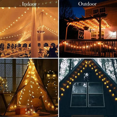 Guirxiété lumineuse boule de cristal LED, décoration d'intérieur, lampe de vacances de Noël, lumières dégradées, à piles, 1.5-10m, 10, 20, 40/80