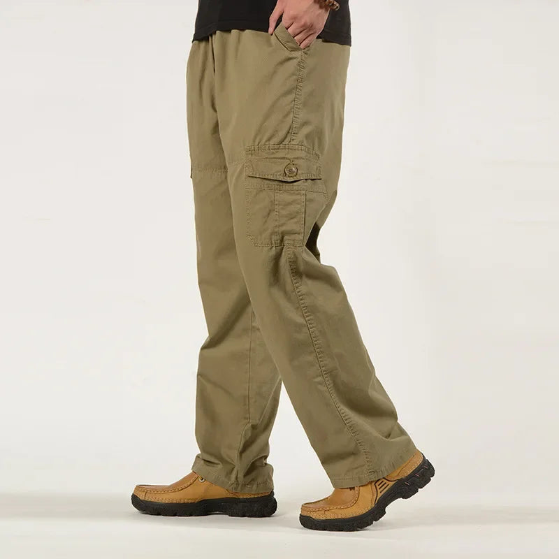 MRstuff-Salopette simple multi-poches pour hommes d'âge moyen, pantalon décontracté pour homme, grande taille, tout neuf, fj-poches, 2025