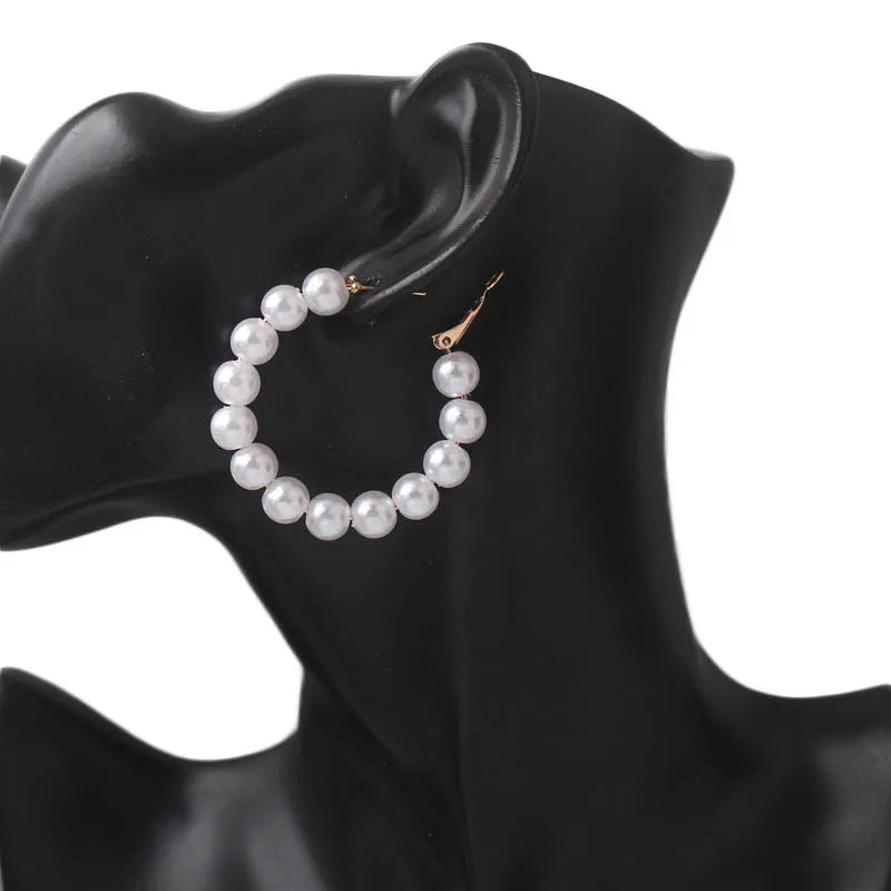 Imitaiton perle boucles d’oreilles pour les femmes élégant coréen mode filles oreille accessoires blanc couleur perle boucles d’oreilles bijoux de mariage