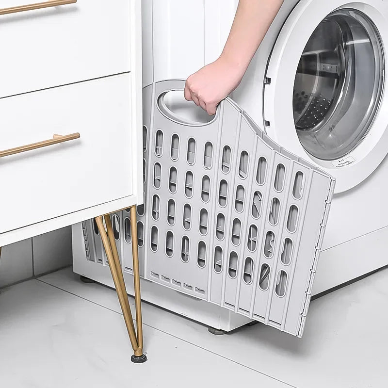 Panier à linge pliable avec support mural, panier à vêtements pliable et étanche, organisateur permettant de gagner de l'espace pour salle de bain, rangement, chambre à coucher