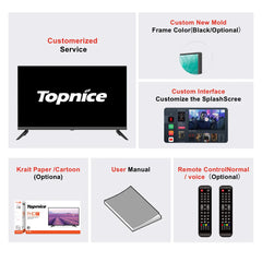 Fabricant Smart Tv Television 24 32 40 43 50 55 65 pouces LED avec Android WIFI Webos Tizen System TV