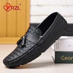 YRZL luxe hommes mocassins noirs mocassins souples sans lacet chaussures homme haute qualité hommes chaussures décontracté confortable chaussures de conduite hommes