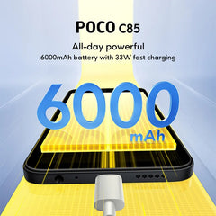 POCO C85 Version mondiale Smartphone MediaTek Helio G81-Ultra 6.9 "affichage Dot Drop batterie 6000mAh 50MP double caméra 33W NFC IP64