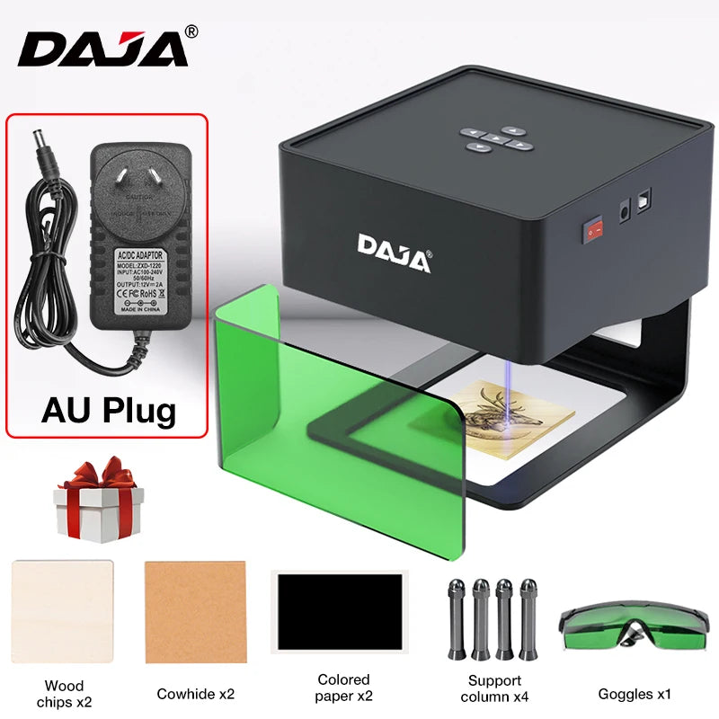 DAJA DJ6 Mini graveur Laser Portable bricolage Bluetooth Machine peint chien étiquette papier cuir en bois plastique Logo CNC Machine