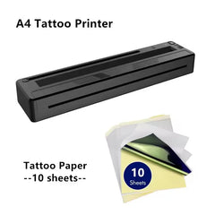 Mini-imprimante de tatouage A4 8018T, Portable, sans fil, Bluetooth, Machine de transfert de tatouage, Compatible avec iPhone et téléphone Android