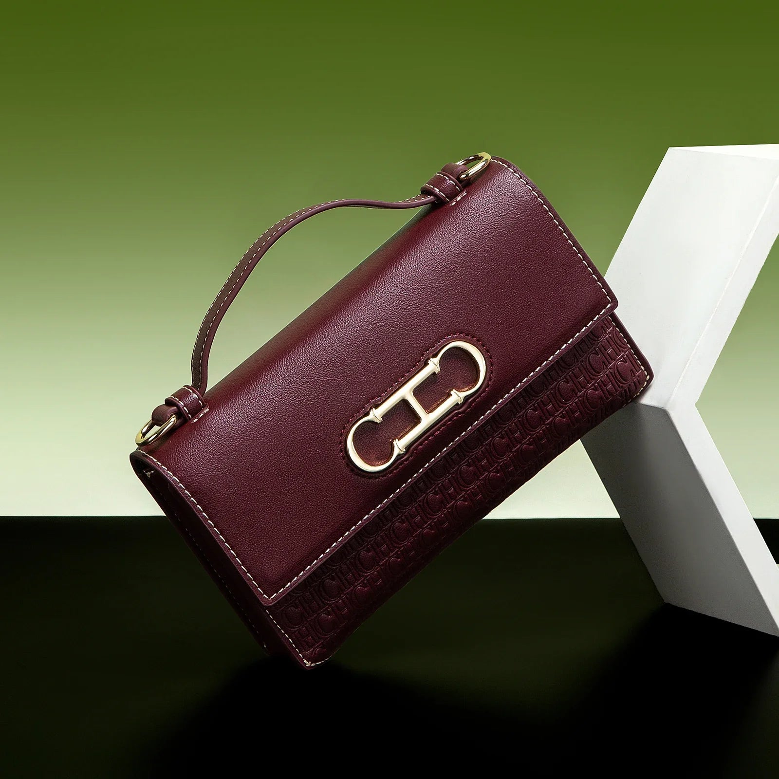 CH sac à bandoulière marque femmes sac lettre impression cuir Compact élégant sac à main sac fourre-tout exquis mode femmes sac