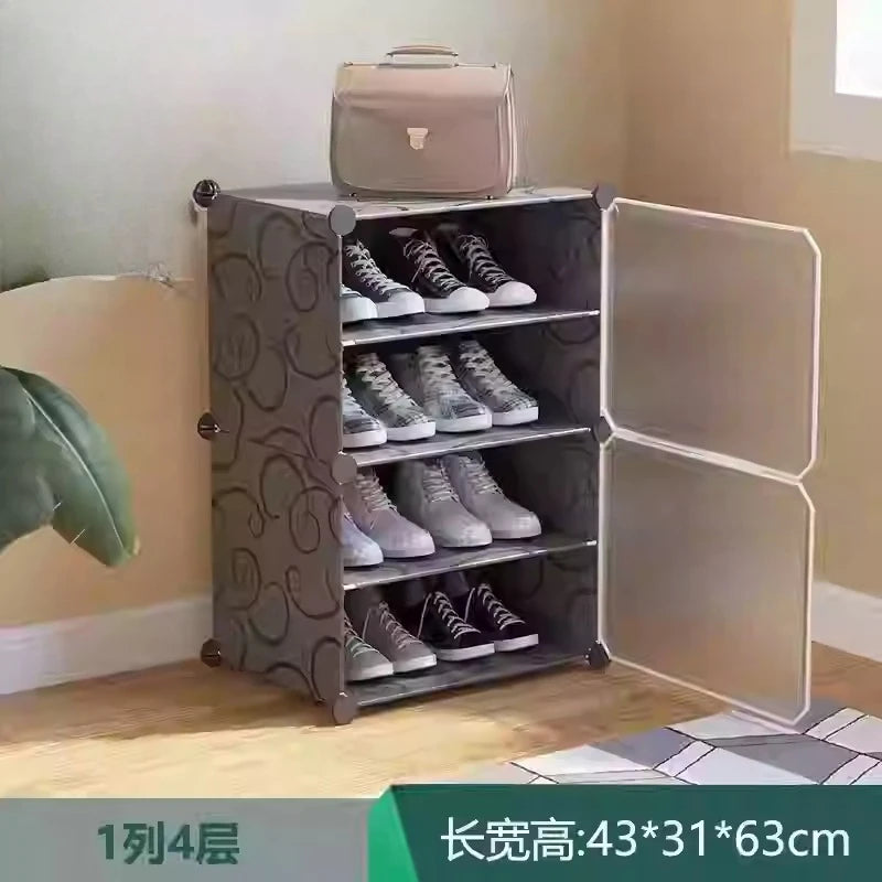 Étagère à chaussures moderne et simple multicouche, gain de place et économique, armoire anti-poussière pour la maison, étagère à chaussures de grande capacité