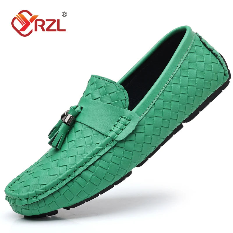 YRZL luxe hommes mocassins noirs mocassins souples sans lacet chaussures homme haute qualité hommes chaussures décontracté confortable chaussures de conduite hommes