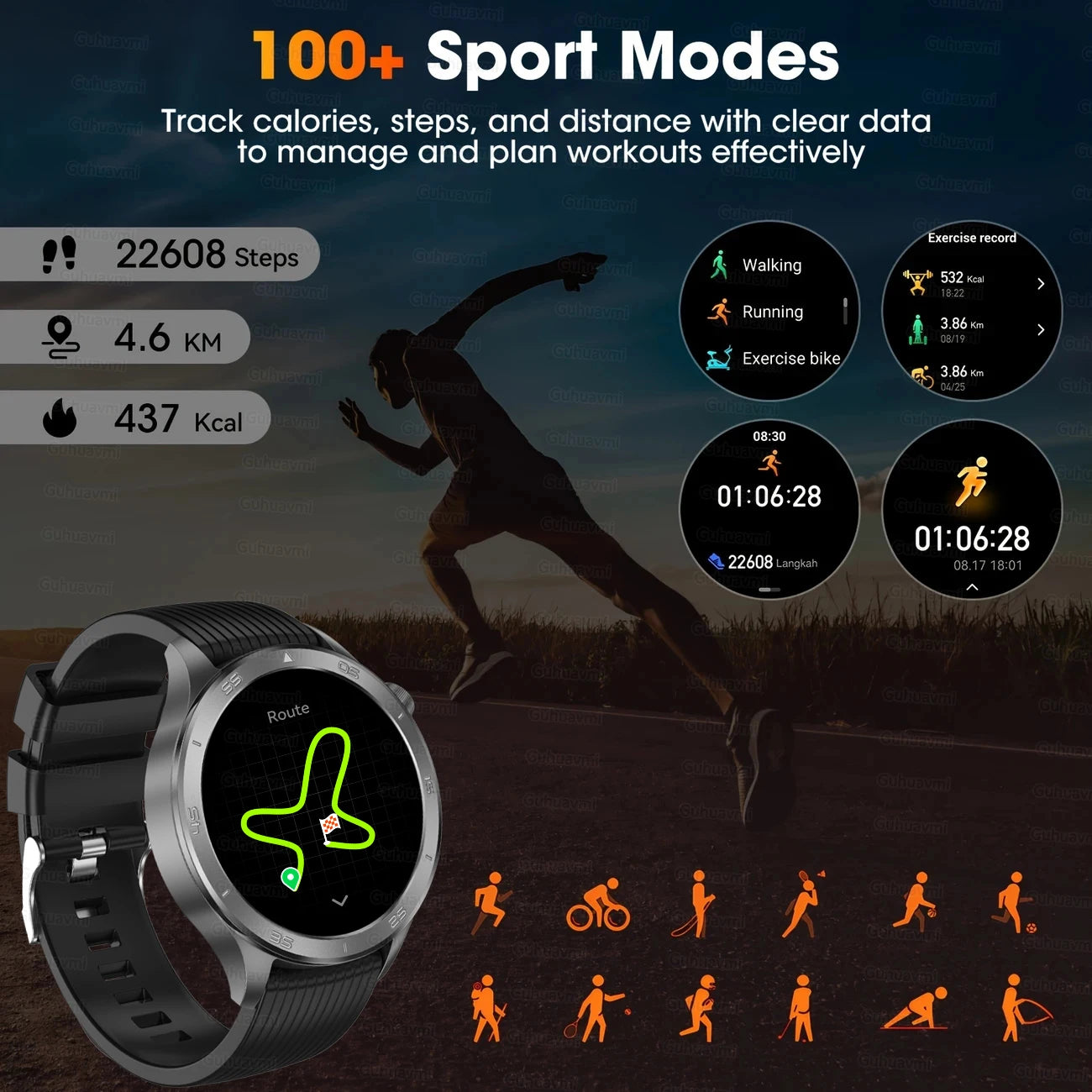 Pour OPPO X2 GPS montres intelligentes homme 360*360 AMOLED écran fréquence cardiaque Bluetooth appel IP68 étanche boussole sport Smartwatch 2025