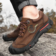 Nouveau Camping en plein air randonnée chaussures hommes en cuir véritable sport baskets homme voyage chaussures décontractées loisirs marche escalade hommes pied