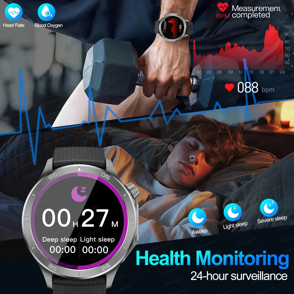 Nouveau pour OPPO montre X2 MAX hommes GPS piste boussole montre intelligente AMOLED HD écran Bluetooth appel fréquence cardiaque IP68Waterproof SmartWatch