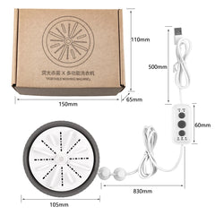Mini Machine à laver télécommandée portable USB rotative Turbo fruits ultrasons pour vêtements maison cuisine voyage Machine de nettoyage