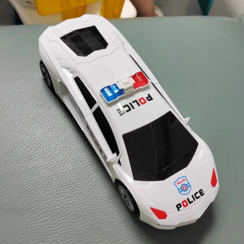2025 nouvelle danse électrique déformation rotatif universel voiture de Police garçon jouet enfants fille musique voiture lumineuse