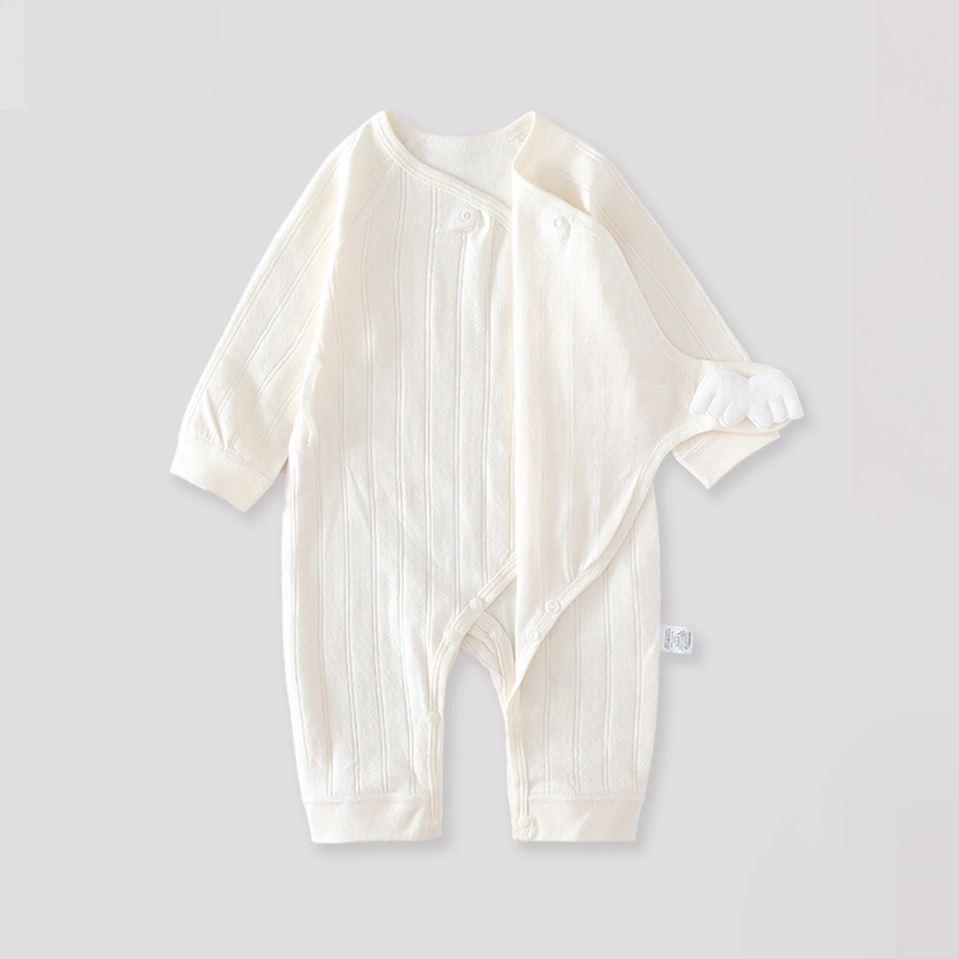 AYNIGIELL printemps et automne 0-6 mois barboteuses pour bébé nouveau-né filles et garçons 100% coton vêtements nouveau-né bébé couleur unie combinaison