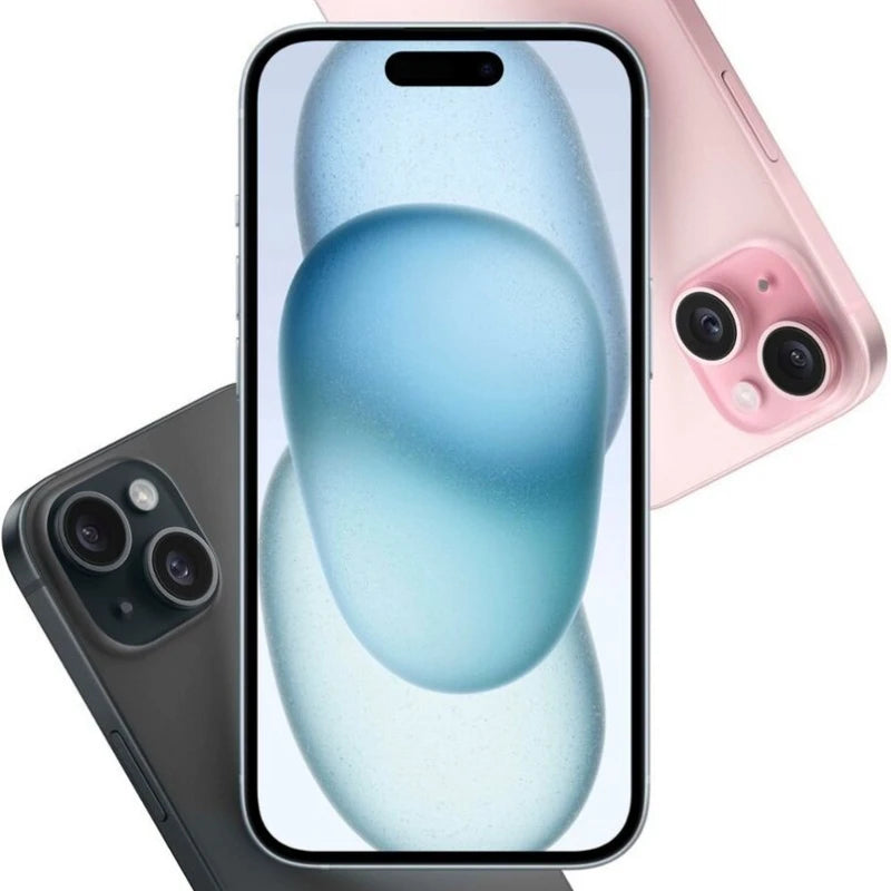 Téléphone portable Super Retina XDR OLED, iPhone 15 Touristes, Eep6.1 ", 128 Go, 256 Go, 512 Go, Dean, 6 Go de RAM, Face ID, NDavid, A16, Original, Nouveau, 98%