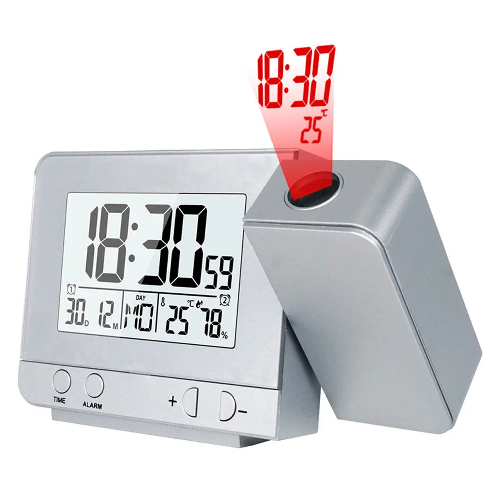 FanJu FJ3531 réveil numérique Date fonction Snooze rétro-éclairage montre projecteur mural bureau Table horloge Led avec Projection de temps