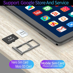 BDF Android 10.1 pouces tablette Google Play Octa Core double caméra double SIM 3G appel téléphonique tablettes Bluetooth Wifi 4GB + 64GB ROM