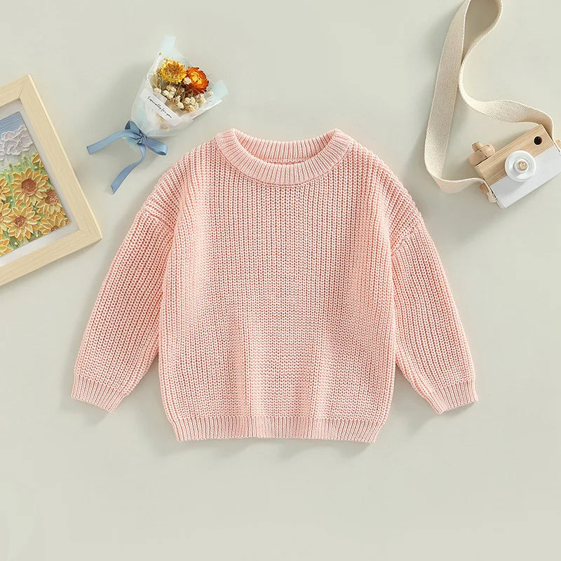 Automne nouveau bébé garçons filles vêtements bébé pull enfant en bas âge tricot pull nouveau-né tricots à manches longues coton bébé hauts pullover