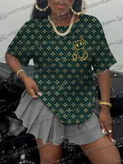 T-Shirt à Manches Courtes et Col Rond pour Homme et Femme, Vêtement de dehors de Marque de Luxe, avec Lettres Imprimées, Collection Estivale