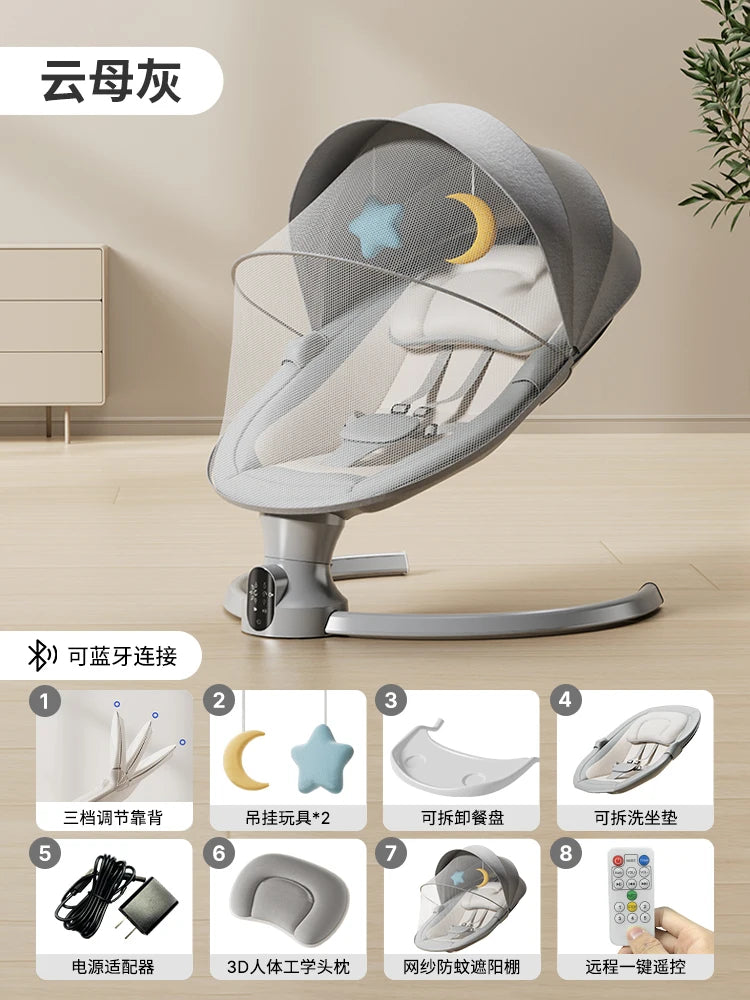 Balançoire pliable pour bébés, chaise à bascule électrique, lit à bascule, berceau électrique pour bébé, prendre bébé pour dormir, libérez vos mains