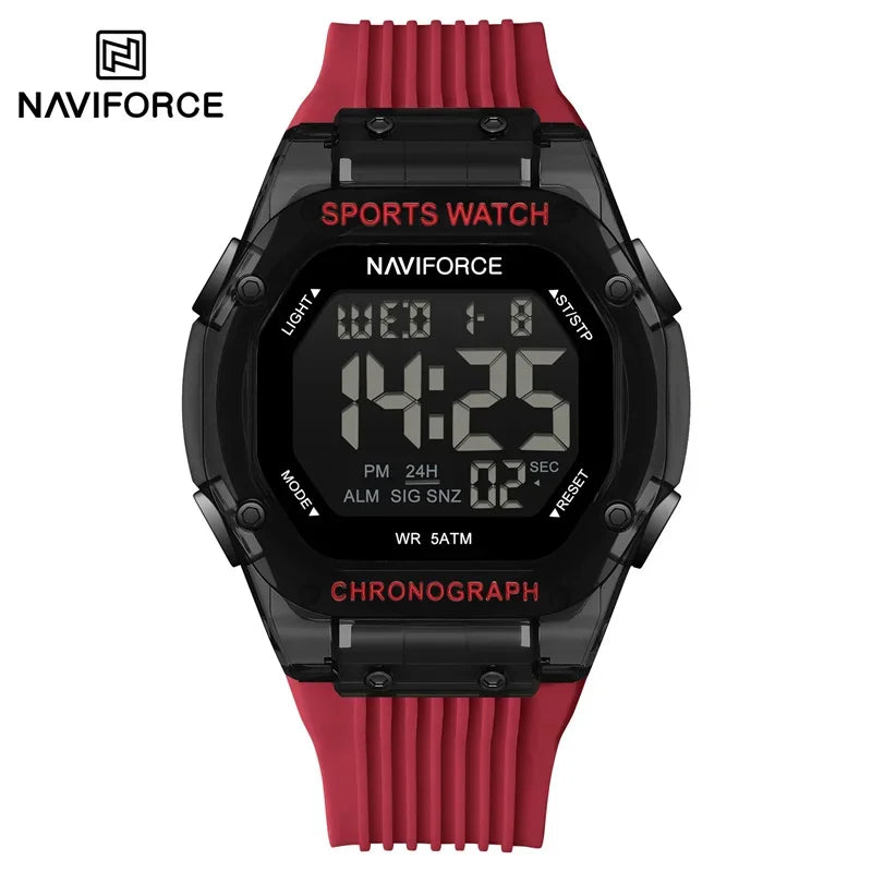 NAVIFORCE NF7113 montre pour hommes mode populaire bracelet en Silicone 5ATM étanche électronique Simple calendrier horloge