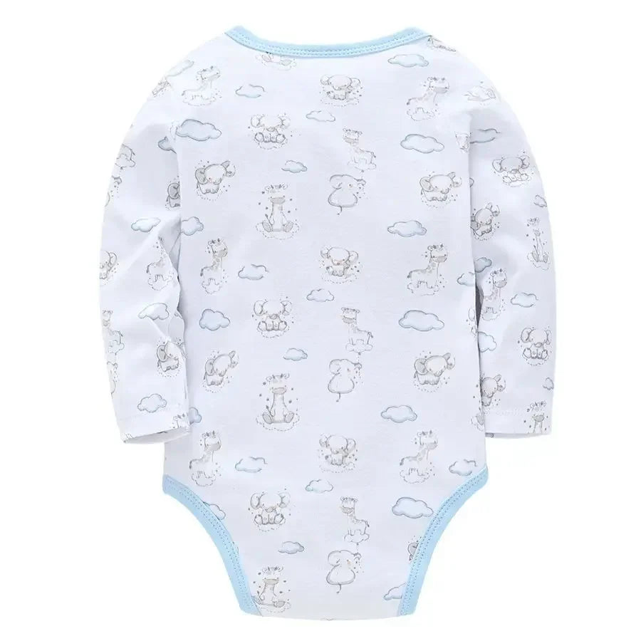 100% coton nouveau-né automne et hiver barboteuses à manches longues ensemble 0-12M bébé vêtements ensemble body une pièce hiver bébé vêtements