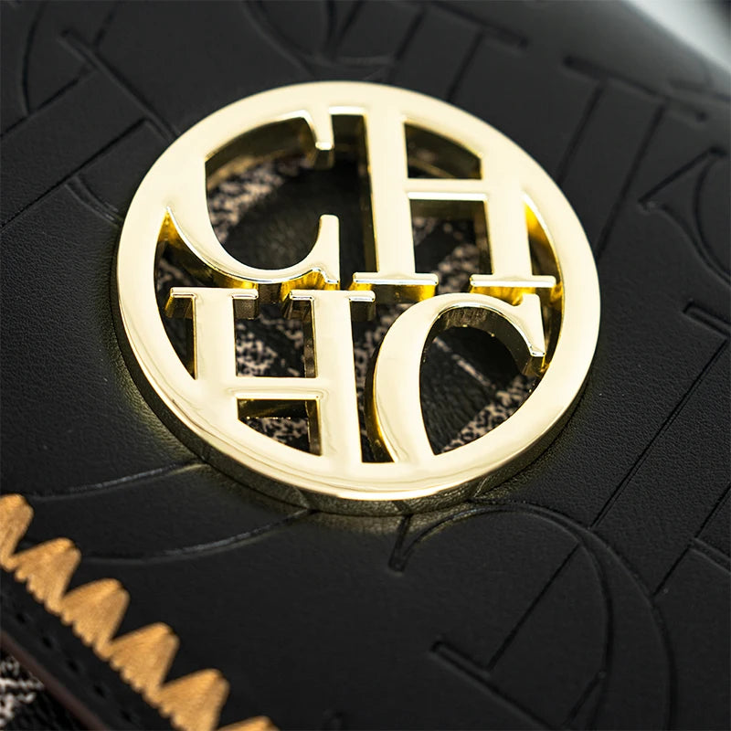 CH – sac à bandoulière Design solide, lettre foncée en relief, sac de fête pour dames, marque de luxe exquise, sac à main Design classique à la mode