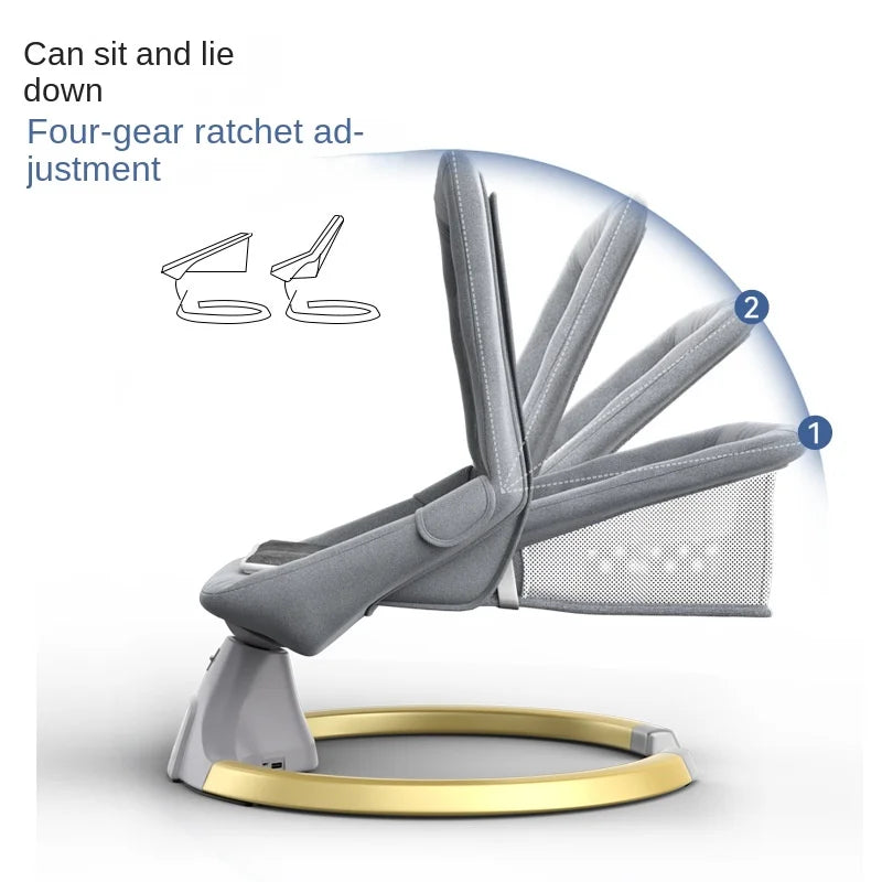 Chaise à bascule pour bébé, berceau électrique pour bébés dormir, berceau pour nouveau-né, chaise apaisante avec musique, réglable