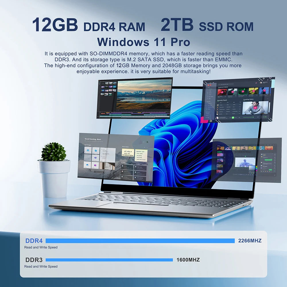 Ordinateur portable PC portable Intel Core i7 7500U 12GB RAM 1TB 2TB SSD Ordinateurs portables de jeu