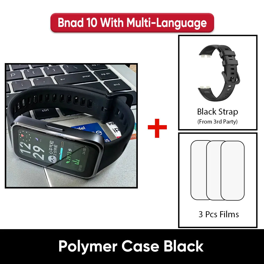 Montre connectée Huawei Band 10, originale, Compatible avec IOS et Android, suivi du sommeil, moniteur de santé, autonomie de 14 jours,