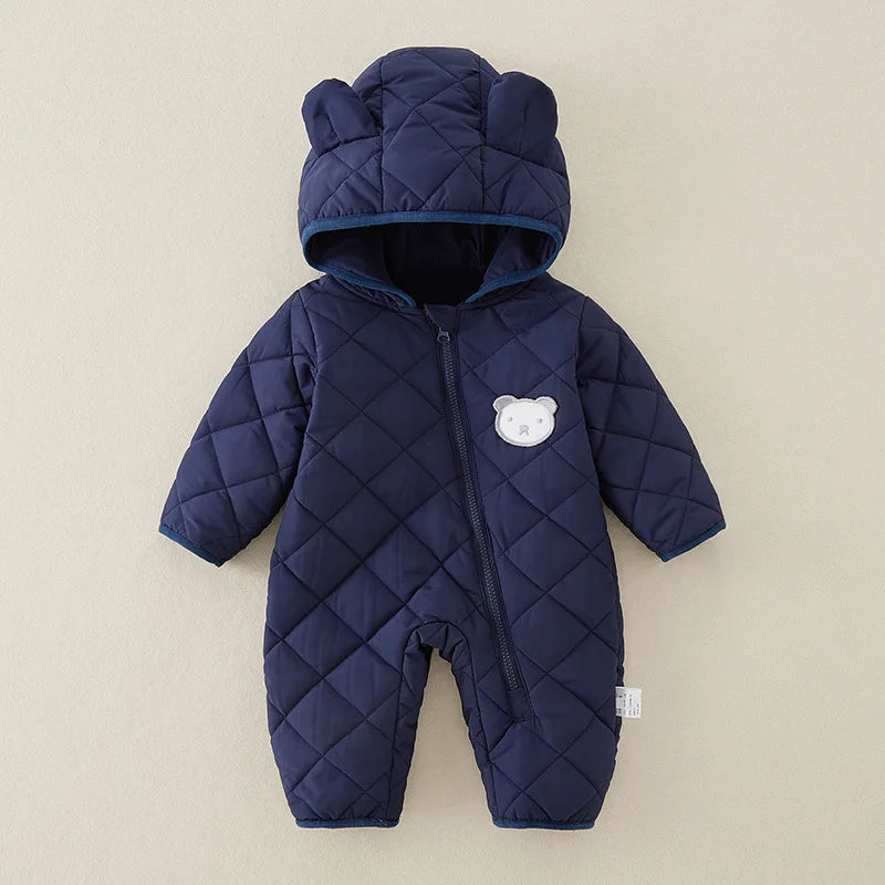 Vêtements d'hiver pour nouveau-né fille, combinaison épaisse pour bébé, barboteuse chaude pour bébé, veste en coton, salopette pour garçon, manteau pour tout-petits