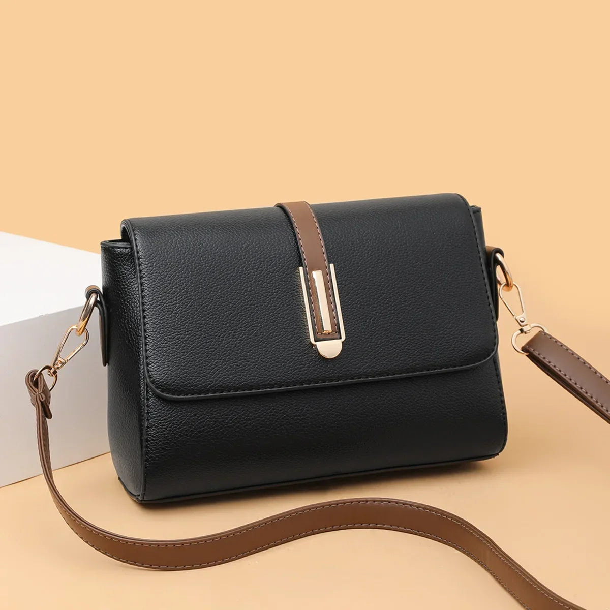 Sac à bandoulière en cuir PU pour femmes, sacoche polyvalente à bandoulière, petits sacs à Main