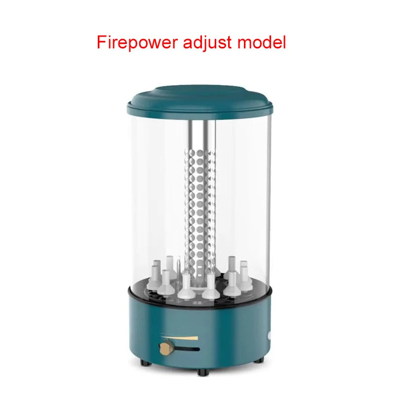 Machine à Barbecue verticale sans fumée, rôtissoire automatique, boîte à huile détachable, fourchette de barbecue, contrôle de puissance de feu, plaque de brochette universelle