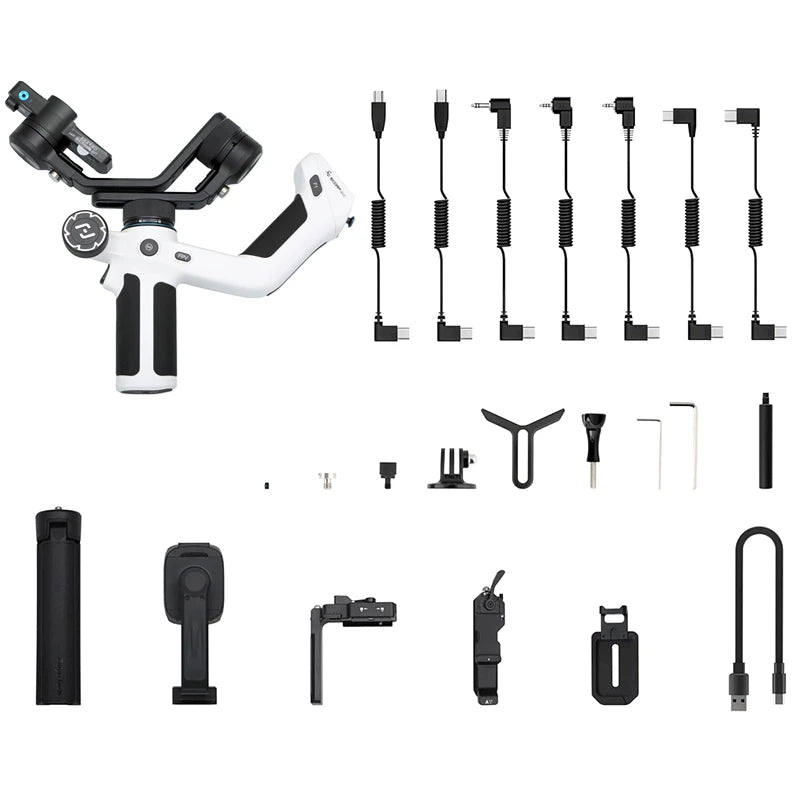 Stabilisateur de cardan officiel FeiyuModule SCORP Mini 2, tout-en-un, 3 axes, compatible avec Sony A7III, GoPro 12, iPhone 15 Pro, Tracker AI