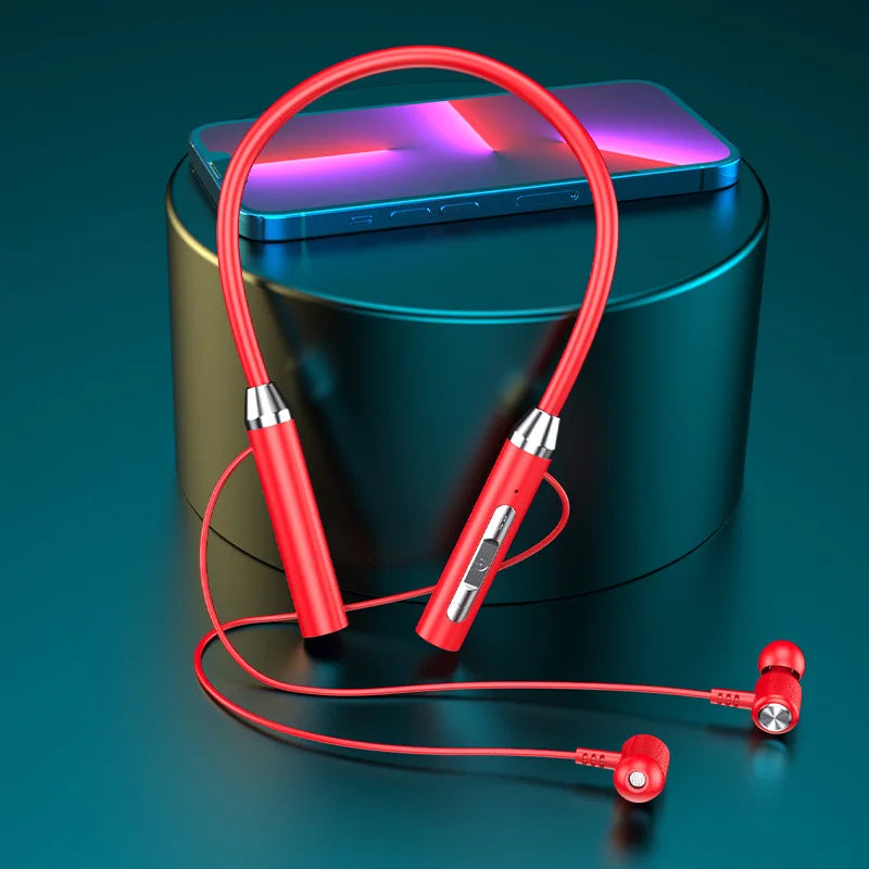 Écouteurs Bluetooth Casque sans fil Magnétique HIFI Sport Tour de cou Écouteurs TWS suspendus au cou Casque Blutooth sans fil avec micro