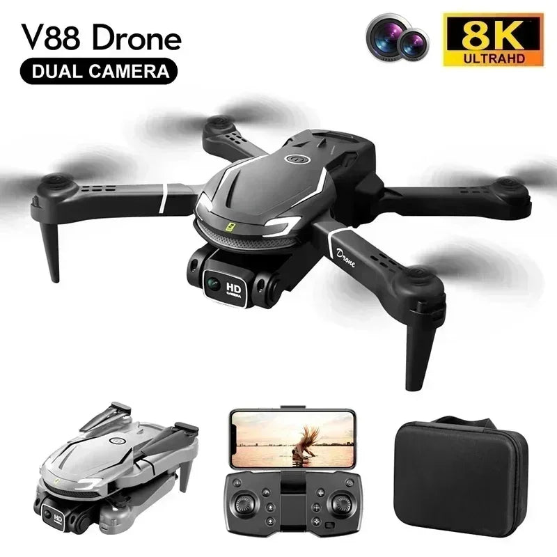XIAOMI-Drone professionnel MIJIA V88, caméra HD pour touristes, photographie aérienne, avion télécommandé, jouet quadrirotor, 8k, 5G, 15000m, 2024