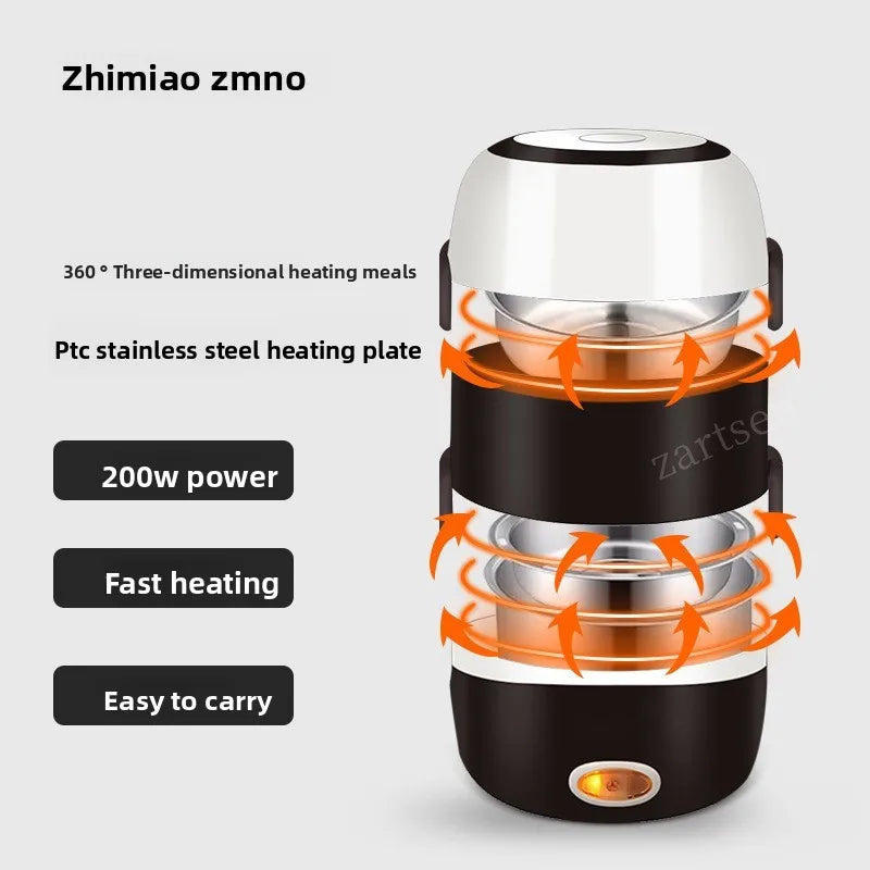 Boîte à déjeuner électrique en acier inoxydable, chauffage du riz, employé de bureau, prise en chauffage électrique, isolation thermique, boîte à déjeuner