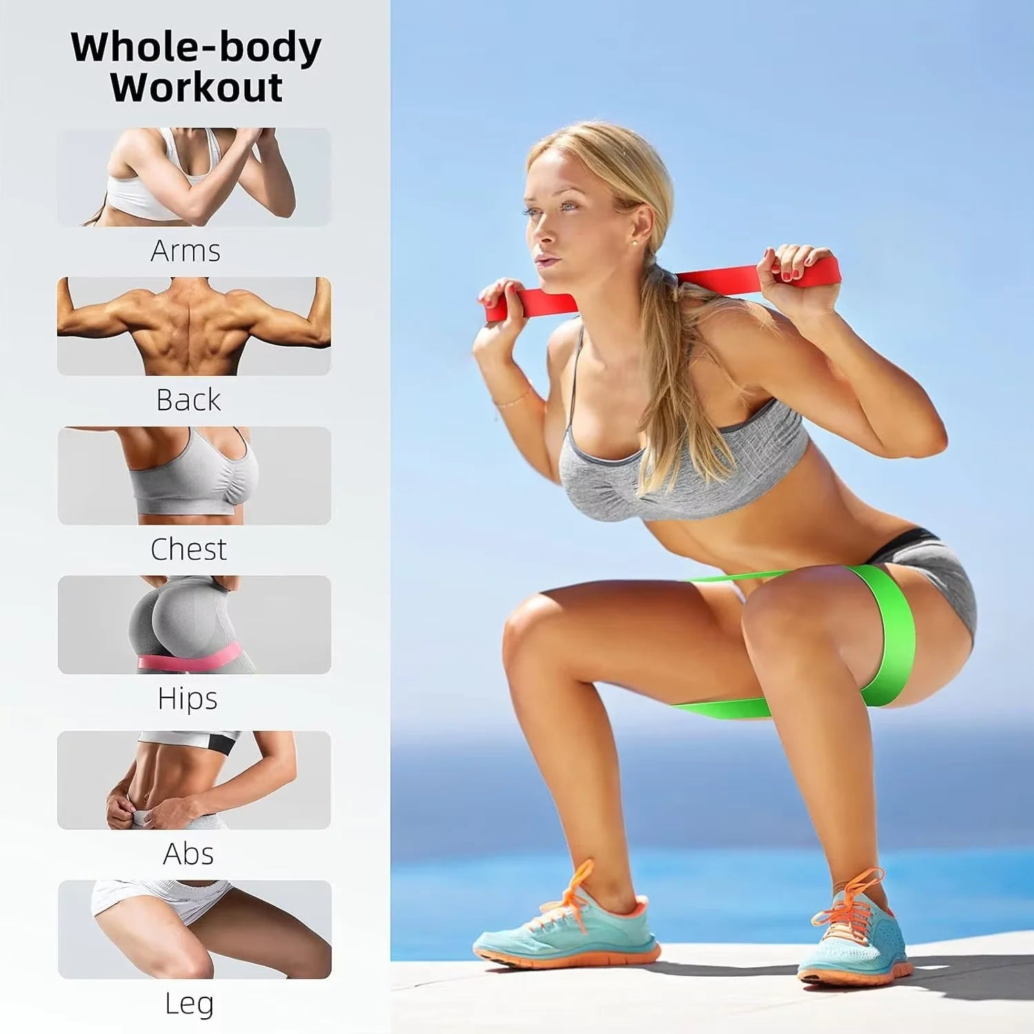 5 pièces bandes de résistance Tpe ensemble de Fitness boucle en caoutchouc entraînement de force extenseur Yoga équipement de gymnastique élastique Portable Pilates
