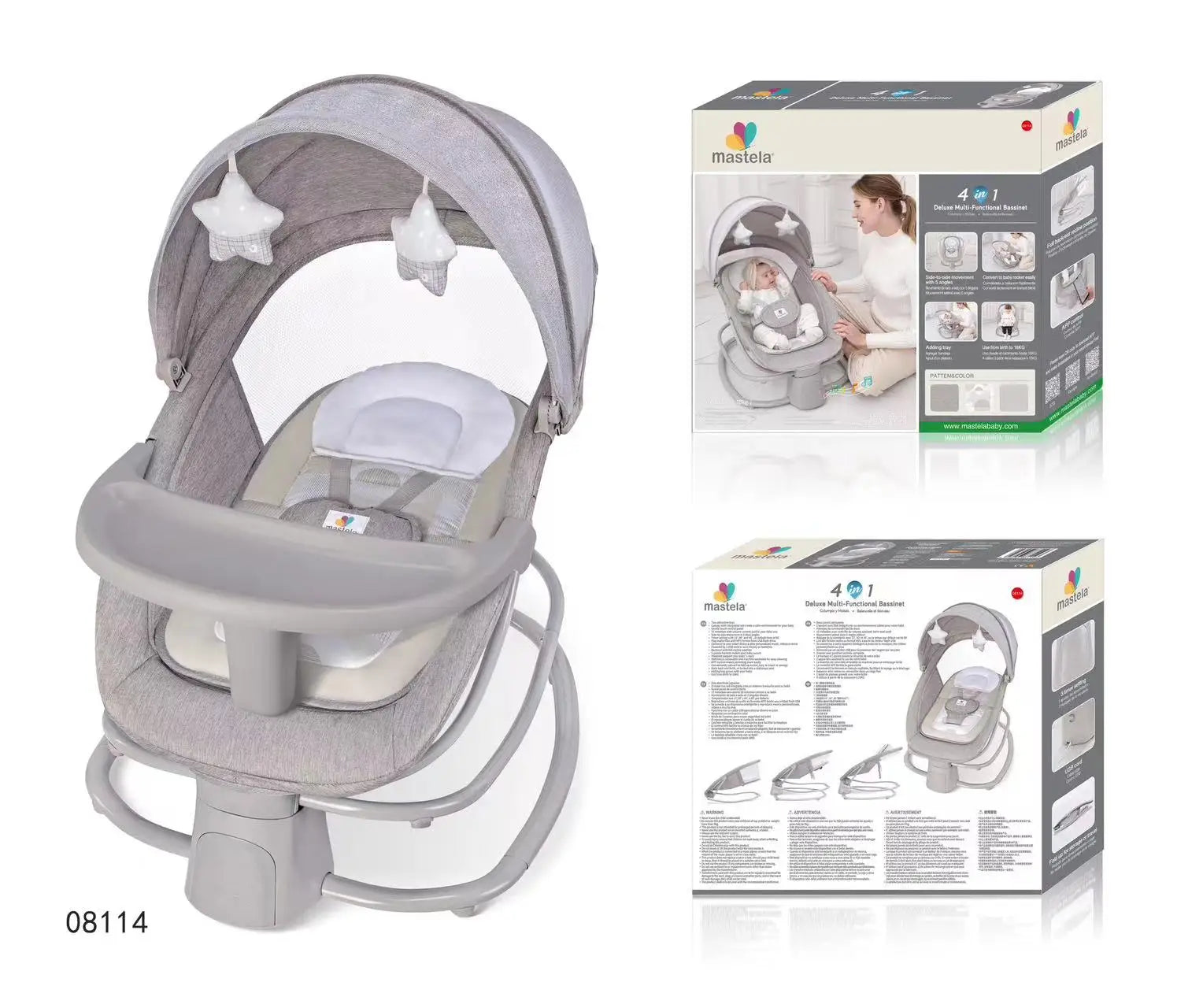 Fauteuil inclinable à bascule pour bébé, musique Bluetooth, chaise à bascule électrique avec télécommande intelligente pour bébé, berceaux confortables pour bébé
