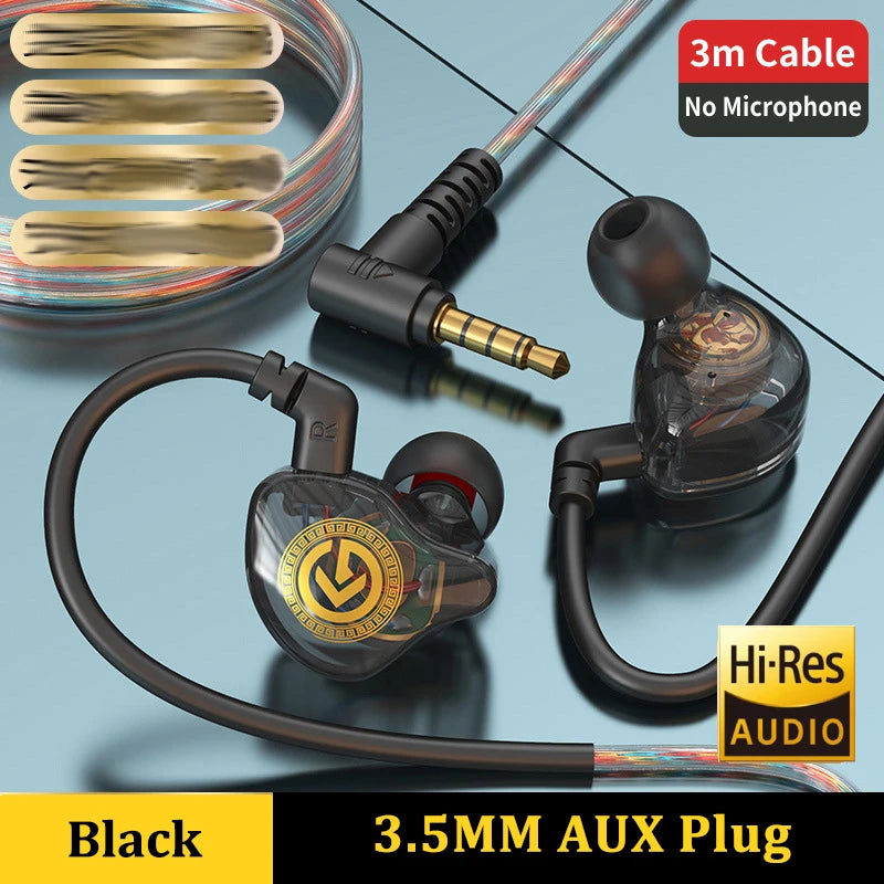 Écouteur filaire 3,5 mm Type C Puce numérique dans l’oreille Casque contrôlé par fil avec micro pour iPhone 15 Android Samsung