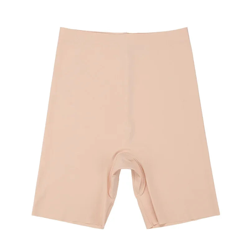 Leggings une pièce sans couture taille haute femme Lifting des hanches et ventre contractant Pantalon de sécurité Slim Cotton Ice Silk Boxer Slips