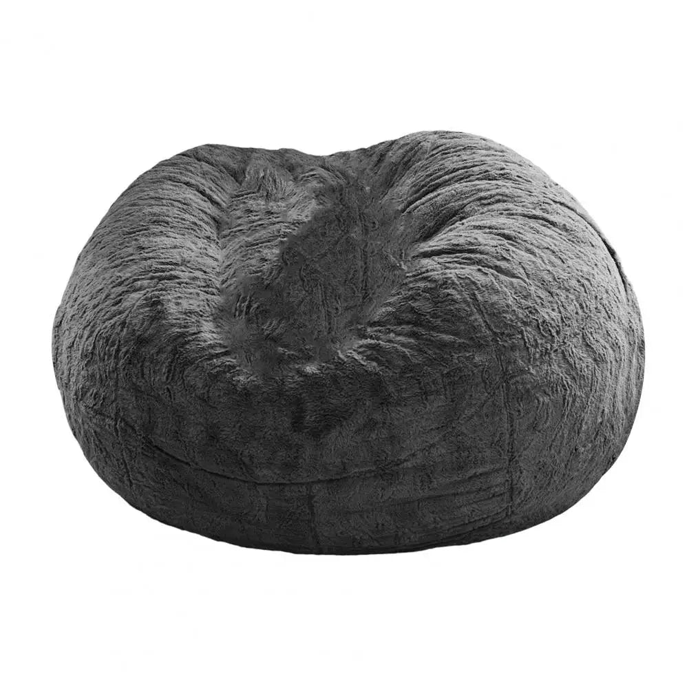 Pas de peluche gris pouf chaise géante pouf Pouf canapé-lit bouffée Futon chambre siège Tatami Relax salon meubles seulement sac étui