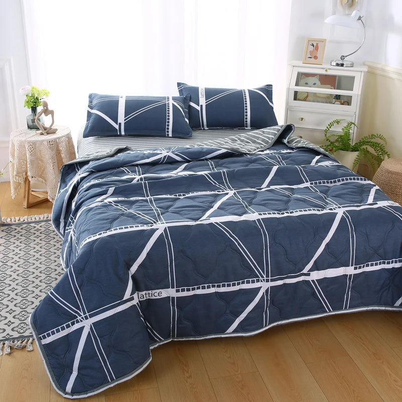 Couette d'été matelassée imprimée marguerite, taie d'oreiller ou couettes simples, douce et respirante, simple, Double, lavable, mince